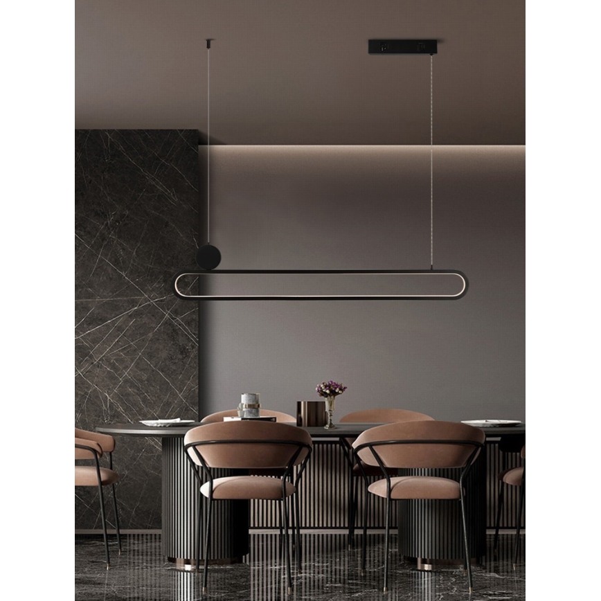 Immax NEO 07231L - Dimbare LED hanglamp aan een koord NEO LITE OVALE LED/50W/230V 2700-6500K Wi-Fi Tuya + afstandsbediening
