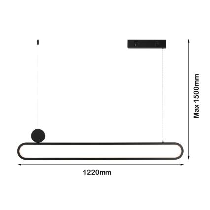 Immax NEO 07231L - Dimbare LED hanglamp aan een koord NEO LITE OVALE LED/50W/230V 2700-6500K Wi-Fi Tuya + afstandsbediening