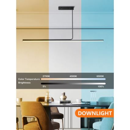 Immax NEO 07235L - Dimbare LED hanglamp met vaste pendel NEO LITE ASTA LED/28W/230V Wi-Fi Tuya 2700-6500K + afstandsbediening