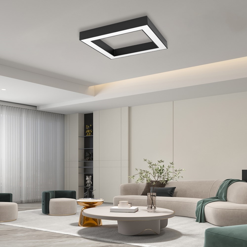 Immax NEO 07239L - Dimbare LED plafondlamp CANTO LED/60W/230V zwart Tuya + afstandsbediening
