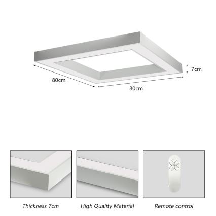Immax NEO 07240L - LED dimbare plafondlamp CANTO LED/60W/230V 2700-6500K Tuya wit