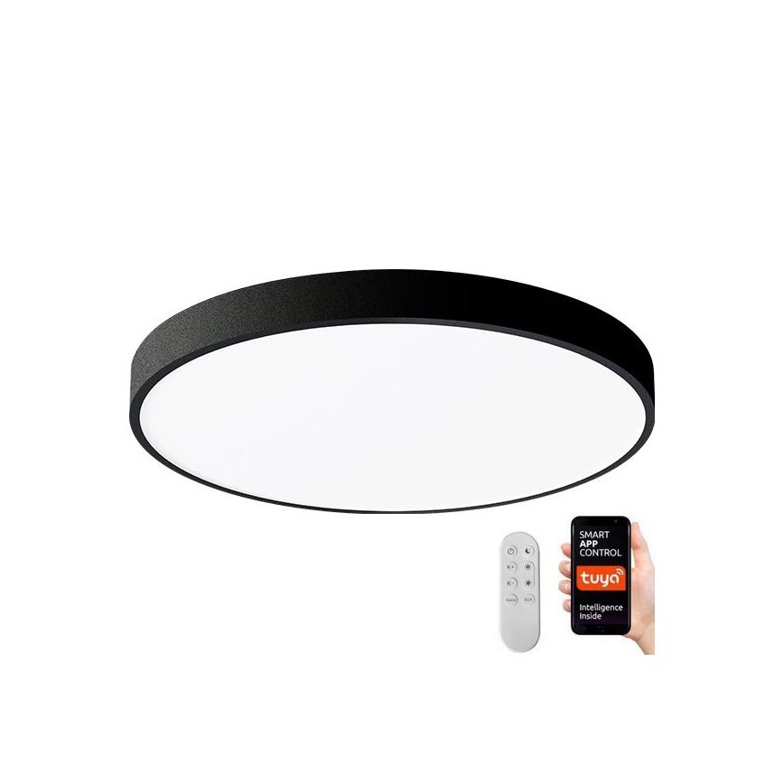 Immax NEO 07248L - Dimbare LED Plafondlamp NEO LITE SEMPLICI LED/36W/230V 3000-6000K Wi-Fi Tuya zwart + afstandsbediening