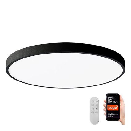 Immax NEO 07250L - Dimbare LED Plafondlamp NEO LITE SEMPLICI LED/60W/230V 3000-6000K Wi-Fi Tuya zwart + afstandsbediening