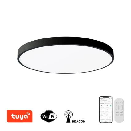 Immax NEO 07250L - Dimbare LED Plafondlamp NEO LITE SEMPLICI LED/60W/230V 3000-6000K Wi-Fi Tuya zwart + afstandsbediening