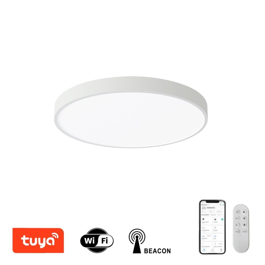 Immax NEO 07251L - Dimbare LED Plafondlamp NEO LITE SEMPLICI LED/36W/230V 3000-6000K Wi-Fi Tuya wit + afstandsbediening
