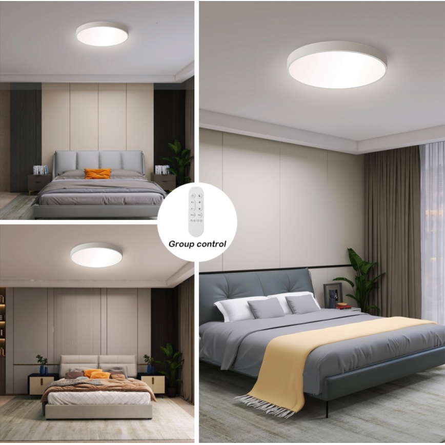 Immax NEO 07251L - Plafonnier à intensité variable NEO LITE SEMPLICI LED/36W/230V 3000-6000K Wi-Fi Tuya blanc + télécommande