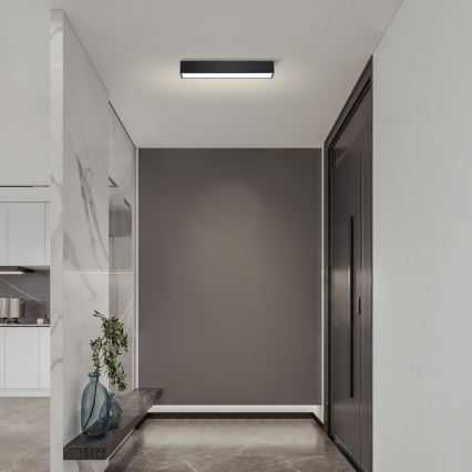 Immax NEO 07254L - LED dimbare plafondlamp NEO LITE LUNGO LED/20W/230V 3000-6000K Wi-Fi Tuya zwart + afstandsbediening