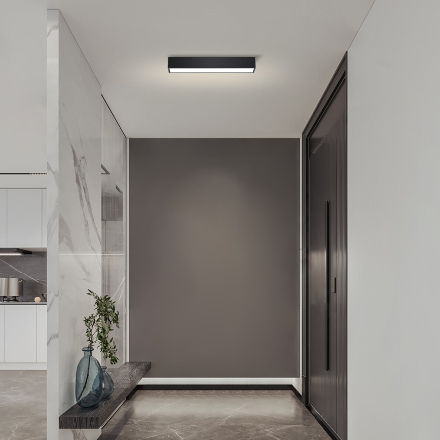 Immax NEO 07254L - LED dimbare plafondlamp NEO LITE LUNGO LED/20W/230V 3000-6000K Wi-Fi Tuya zwart + afstandsbediening