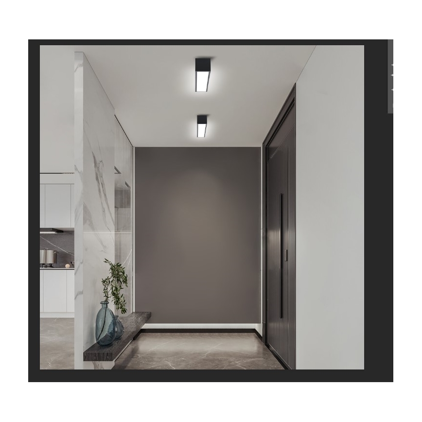 Immax NEO 07254L - LED dimbare plafondlamp NEO LITE LUNGO LED/20W/230V 3000-6000K Wi-Fi Tuya zwart + afstandsbediening