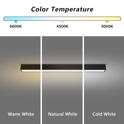 Immax NEO 07255L - Plafonnier à intensité variable NEO LITE LUNGO LED/20W/230V 3000-6000K Wi-Fi Tuya noir + télécommande