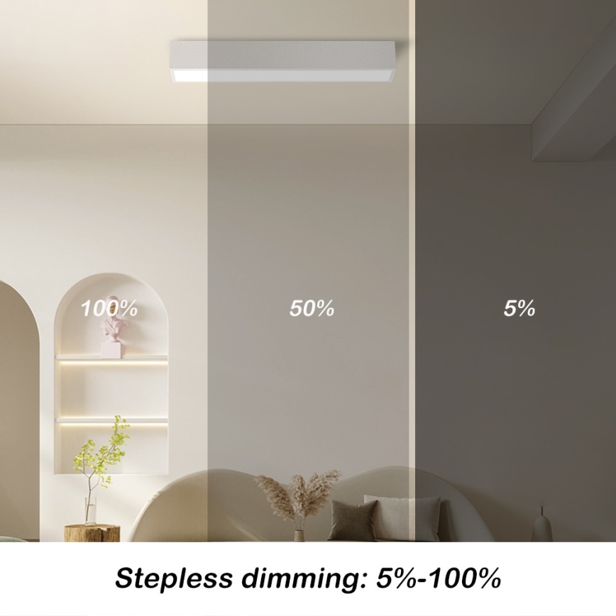 Immax NEO 07257L - LED dimbare plafondlamp NEO LITE LUNGO LED/20W/230V 3000-6000K Wi-Fi Tuya wit + afstandsbediening