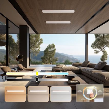 Immax NEO 07259L - LED dimbare plafondlamp NEO LITE LUNGO LED/38W/230V 3000-6000K Wi-Fi Tuya wit + afstandsbediening