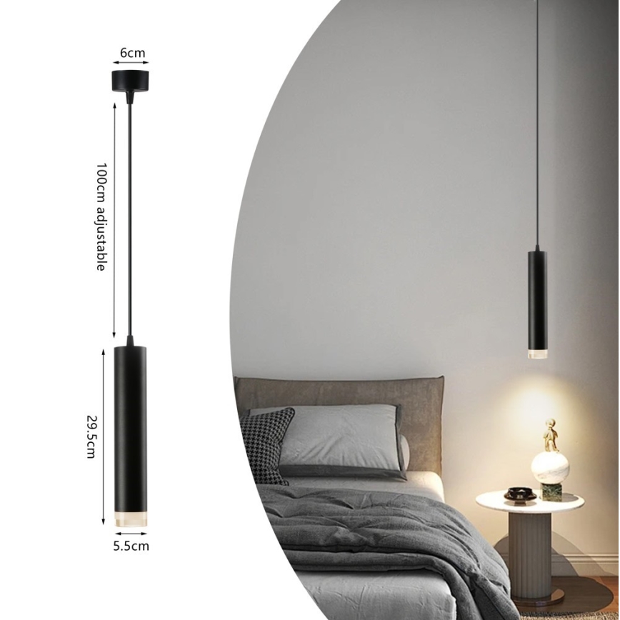 Immax NEO 07274W - LED RGB+CCT Dimbare hanglamp aan een koord NEO LITE PUNTO 1xGU10/6W/230V Wi-Fi Tuya