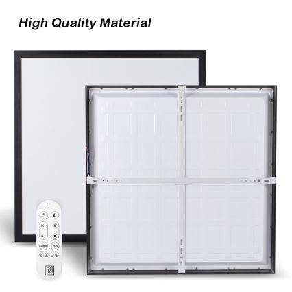 Immax NEO 07279L - LED Dimbare badkamer plafondverlichting NEO LITE FRAME LED/50W/230V IP44 Wi-Fi Tuya + afstandsbediening zwart