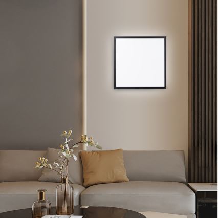 Immax NEO 07279L - Plafonnier à intensité variable salle de bain NEO LITE FRAME LED/50W/230V IP44 Wi-Fi Tuya + télécommande noir