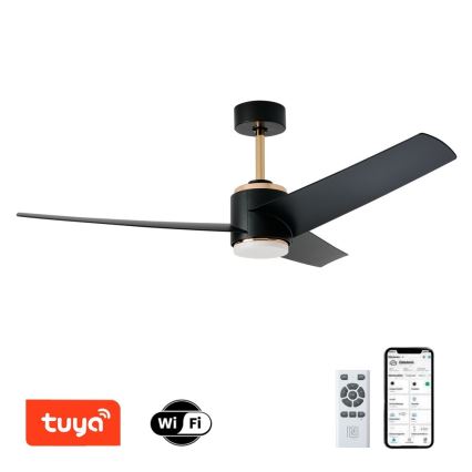 Immax NEO 07280L - LED dimbare plafondventilator BEAUTY LED/18W/230V Wi-Fi Tuya zwart + afstandsbediening