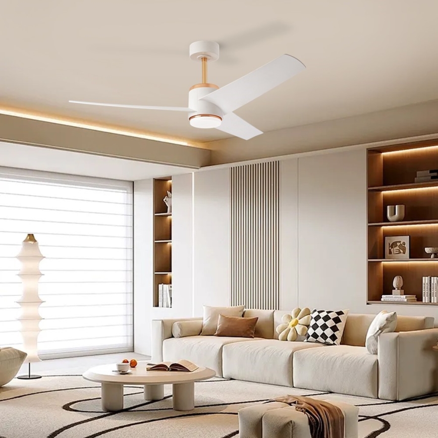 Immax NEO 07281L - LED+CCT dimbare plafondventilator BEAUTY LED/18W/230V 3000/4000/6000K Wi-Fi Tuya Ø 132 cm + afstandsbediening