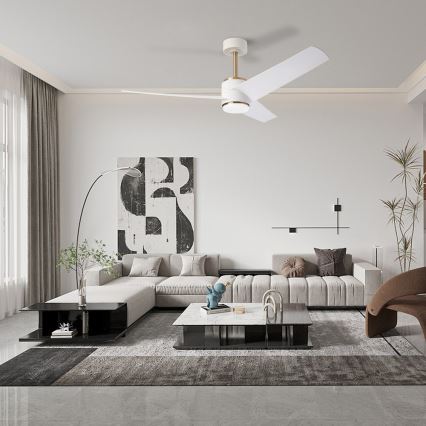 Immax NEO 07281L - ventilateur de plafond dimmable LED+CCT BEAUTY LED/18W/230V 3000/4000/6000K Wi‑Fi Tuya Ø 132 cm + télécommande