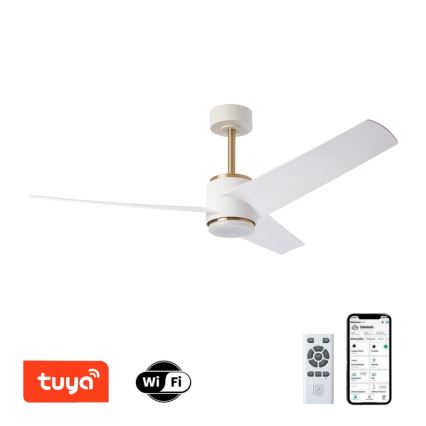 Immax NEO 07281L - ventilateur de plafond dimmable LED+CCT BEAUTY LED/18W/230V 3000/4000/6000K Wi‑Fi Tuya Ø 132 cm + télécommande