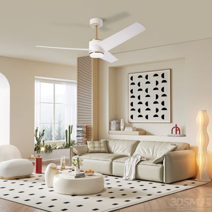 Immax NEO 07281L - Ventilateur de plafond dimmable LED+CCT BEAUTY LED/18W/230V 3000/4000/6000K Wi-Fi Tuya + télécommande