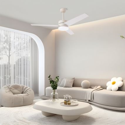 Immax NEO 07284L - Ventilateur de plafond dimmable LED+CCT à vitesse variable LED/24W/230V 3000/4000/6000K Wi-Fi Tuya + télécommande