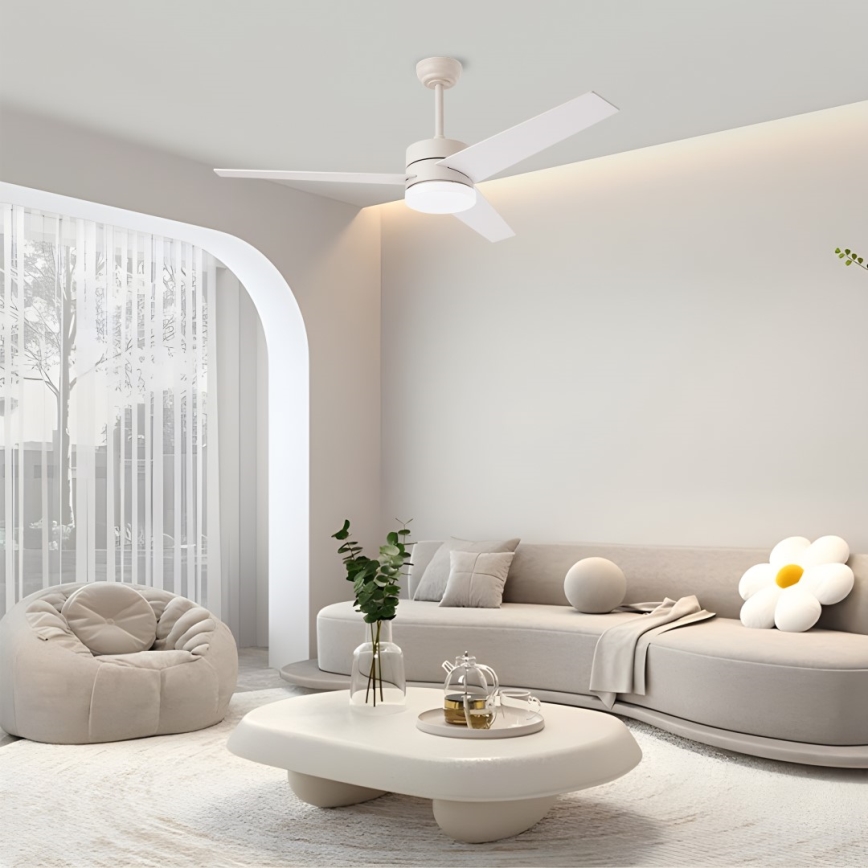 Immax NEO 07284L - Ventilateur de plafond dimmable LED+CCT à vitesse variable LED/24W/230V 3000/4000/6000K Wi-Fi Tuya + télécommande