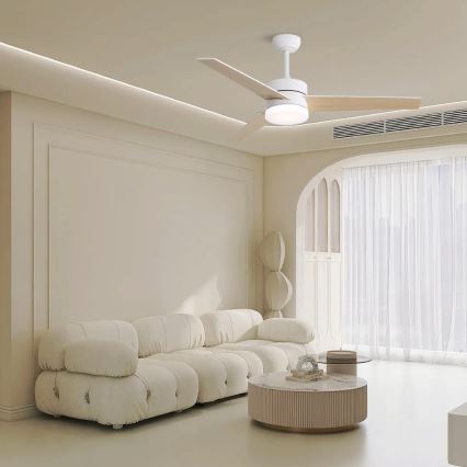 Immax NEO 07284L - Ventilateur de plafond dimmable LED+CCT à vitesse variable LED/24W/230V 3000/4000/6000K Wi-Fi Tuya + télécommande
