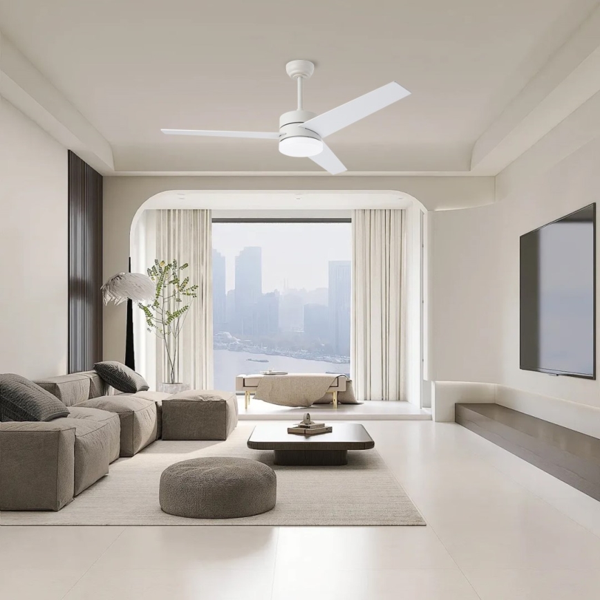 Immax NEO 07284L - LED+CCT Ventilateur de plafond dimmable VARIABLE LED/24W/230V 3000/4000/6000K Wi-Fi Tuya Ø 132 cm + télécommande