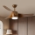 Immax NEO 07286L - Ventilateur de plafond à intensité variable WAVE LED/18W/230V Wi-Fi Tuya marron + Télécommande
