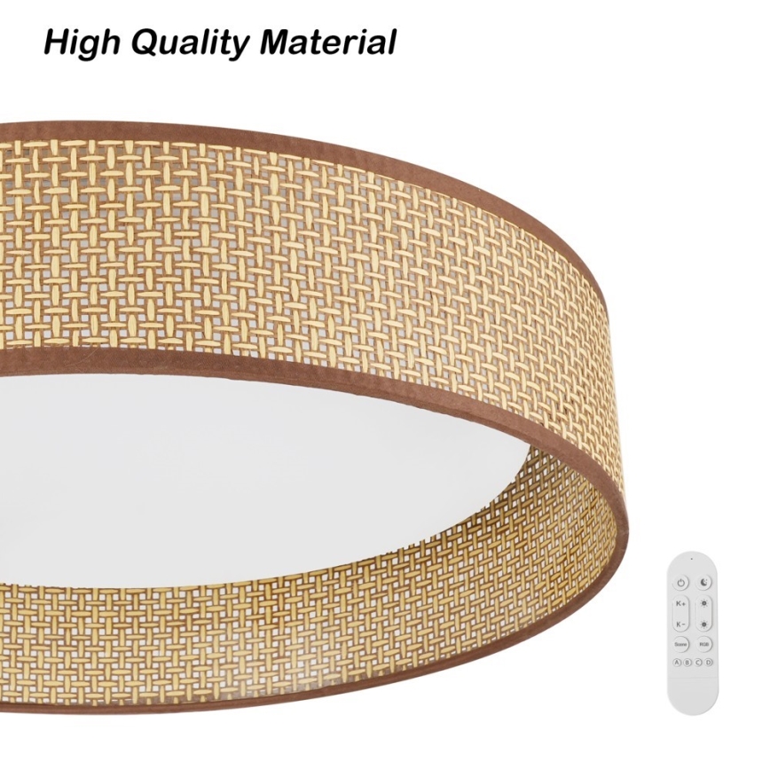 Immax NEO 07288L - Plafonnier LONA LED CCT dimmable 36W/230V 3000–6000K Wi‑Fi Tuya Ø 45,5 cm + télécommande