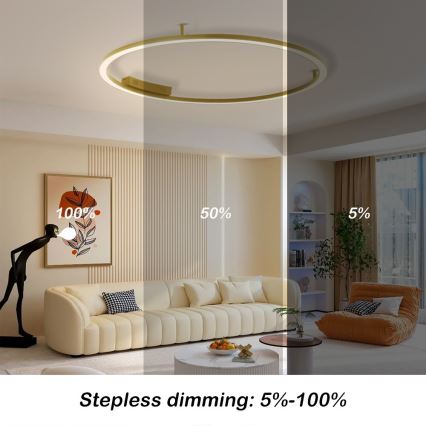 Immax NEO 07290-120G - Plafonnier LED+CCT dimmable FINO LED/55W/230V 2700-6500K Tuya Ø 120 cm + télécommande