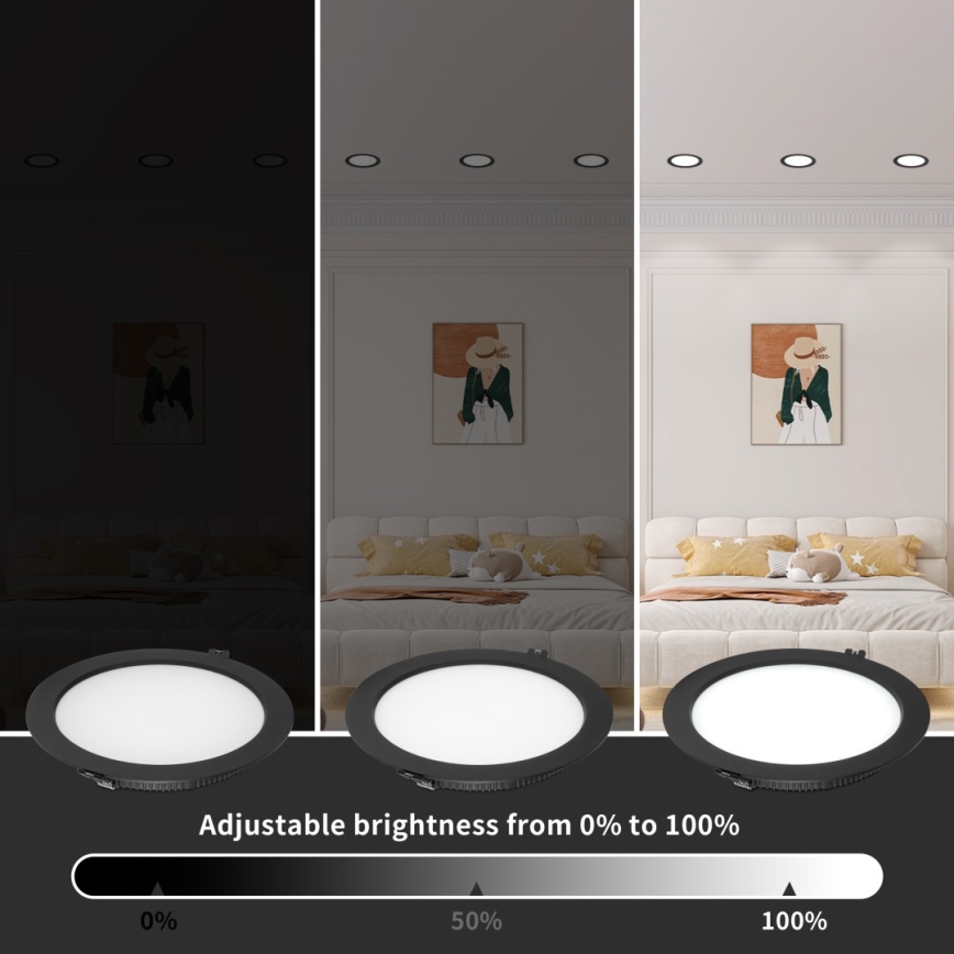 Immax NEO 07294L - Luminaire encastré LED dimmable DOWN 36W/230V, Wi‑Fi, Tuya Ø 23 cm, blanc