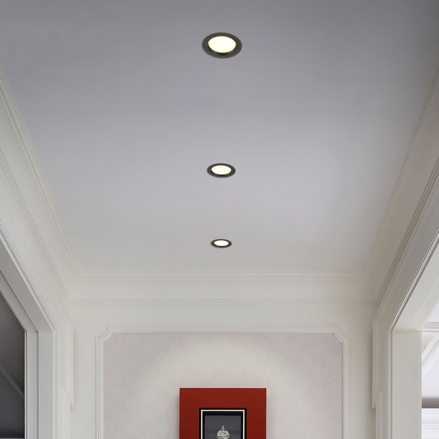 Immax NEO 07294L - LED dimbaar inbouw-downlight DOWN LED/12W/230V Wi‑Fi Ø 12 cm zwart