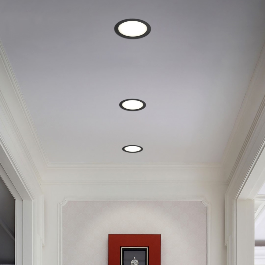 Immax NEO 07294L - Plafonnier encastré LED dimmable DOWN LED/36W/230V Wi-Fi Tuya Ø 23 cm noir