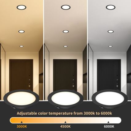 Immax NEO 07294L - Dimbare inbouw-downlight LED/36W/230V Wi-Fi Tuya Ø 23 cm, zwart