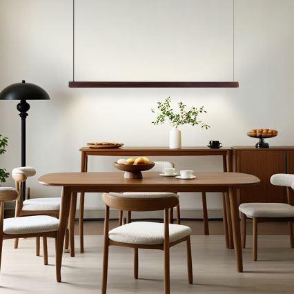 Immax NEO 07301L - LED dimbare hanglamp aan kabel MADEIRA LED/33W/230V Wi-Fi Tuya 152 cm walnoot + afstandsbediening