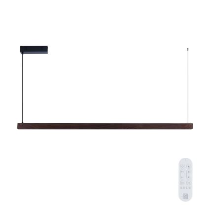 Immax NEO 07301L - LED dimbare hanglamp aan kabel MADEIRA LED/33W/230V Wi-Fi Tuya 152 cm walnoot + afstandsbediening