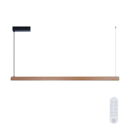 Immax NEO 07304L - Suspension LED dimmable sur câble MADEIRA LED/33W/230V Wi-Fi Tuya 152 cm chêne + télécommande