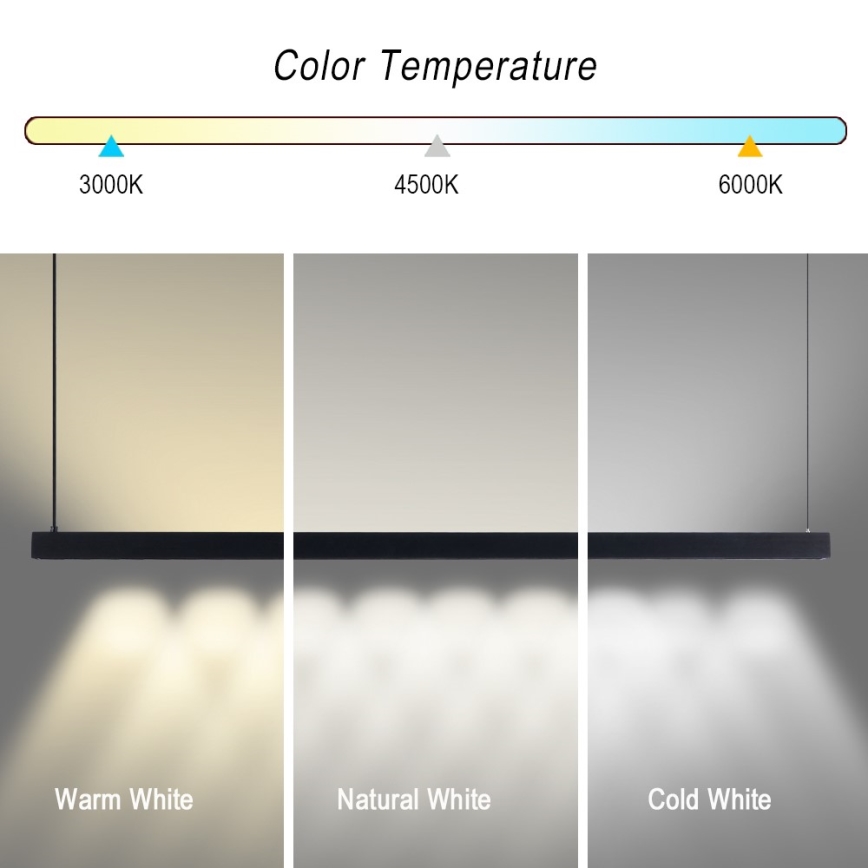 Immax NEO 07307L - Dimbare LED-hanglamp aan kabel MADEIRA LED/33W/230V Wi-Fi Tuya 152 cm zwart + afstandsbediening