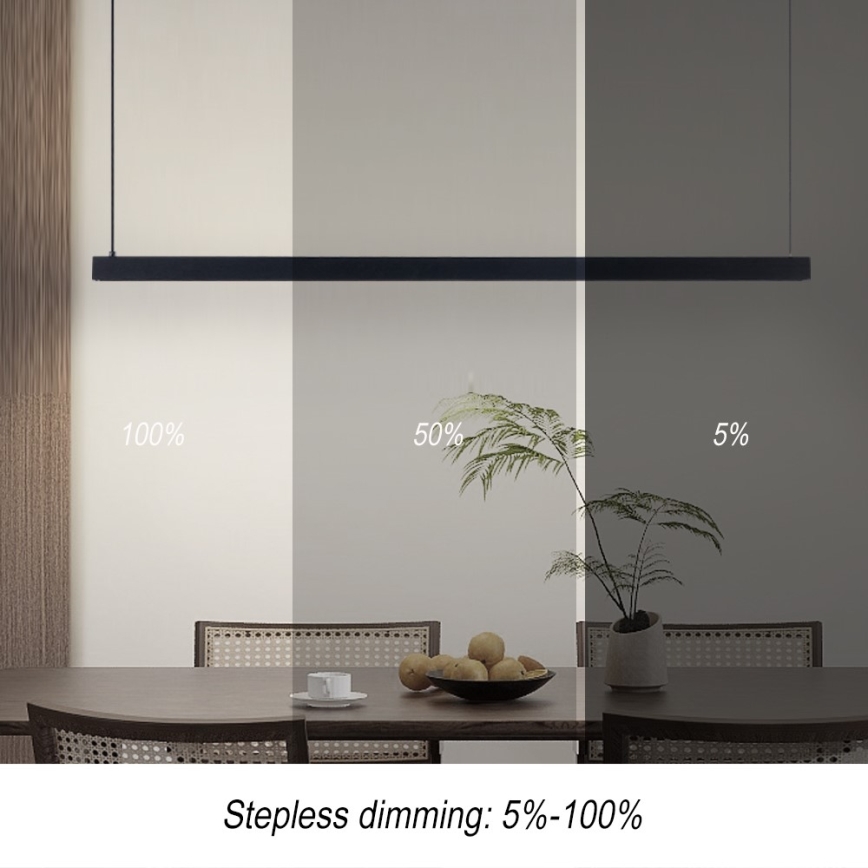 Immax NEO 07307L - Dimbare LED-hanglamp aan kabel MADEIRA LED/33W/230V Wi-Fi Tuya 152 cm zwart + afstandsbediening