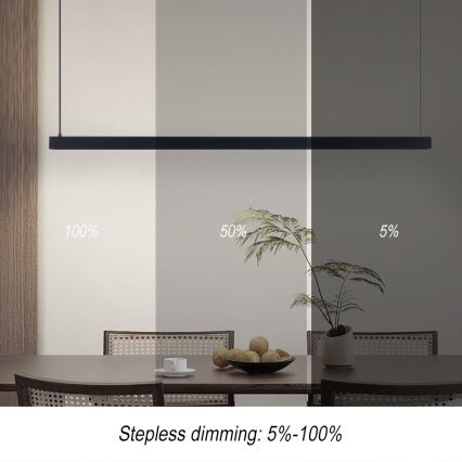 Immax NEO 07307L - Suspension dimmable sur câble MADEIRA LED/33W/230V Wi-Fi Tuya 152 cm noire + télécommande