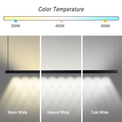 Immax NEO 07308L - LED dimbare hanglamp aan kabel MADEIRA LED/44W/230V Wi-Fi Tuya 202 cm zwart + afstandsbediening