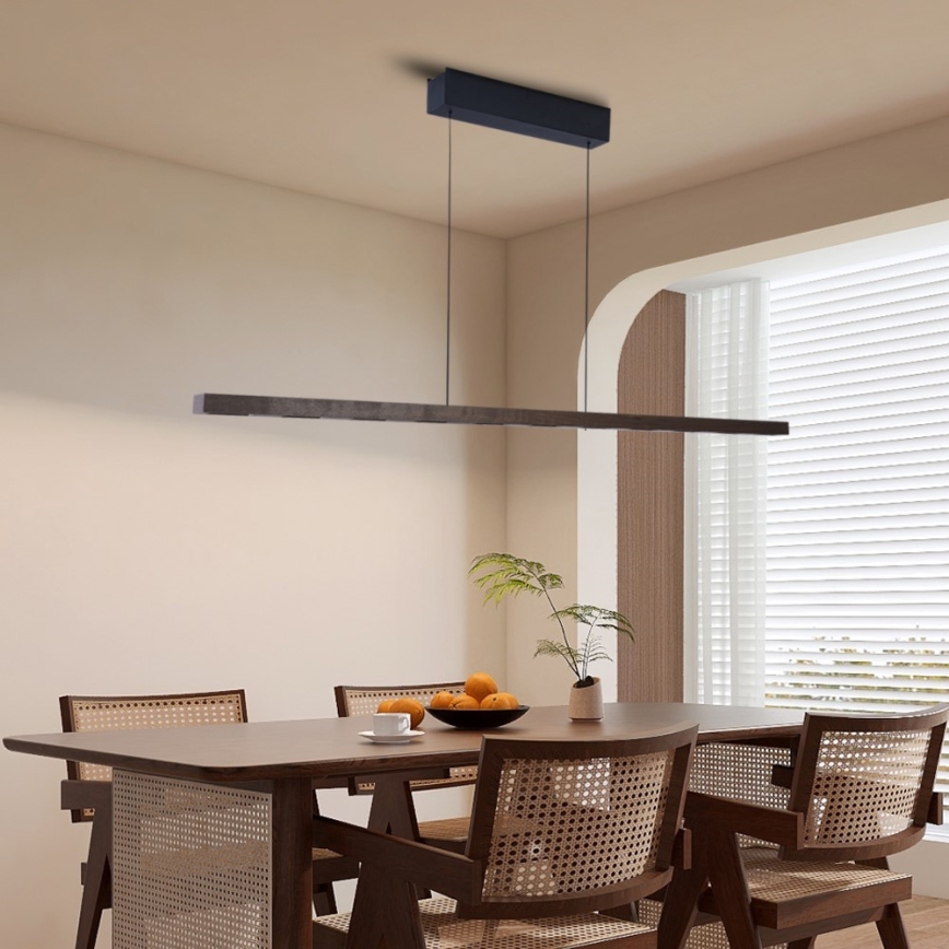 Immax NEO 07309L - Suspension LED dimmable sur câble avec capteur MADEIRA LED/37W/230V 157 cm finition noyer