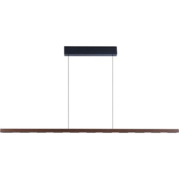 Immax NEO 07309L - MADEIRA dimbare LED-pendellamp aan kabel met sensor, LED/37W/230V, 157 cm, walnoot