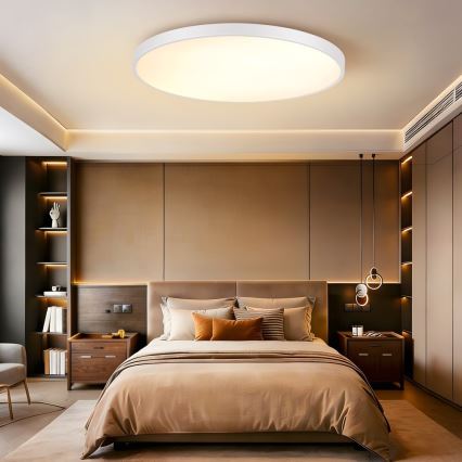 Immax NEO 07316L - Plafonnier LED dimmable SEMPLICI LED/128W/230V diam. 100 cm Wi-Fi Tuya blanc + télécommande