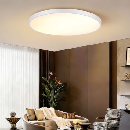 Immax NEO 07316L - Plafonnier LED dimmable SEMPLICI LED/128W/230V diam. 100 cm Wi-Fi Tuya blanc + télécommande