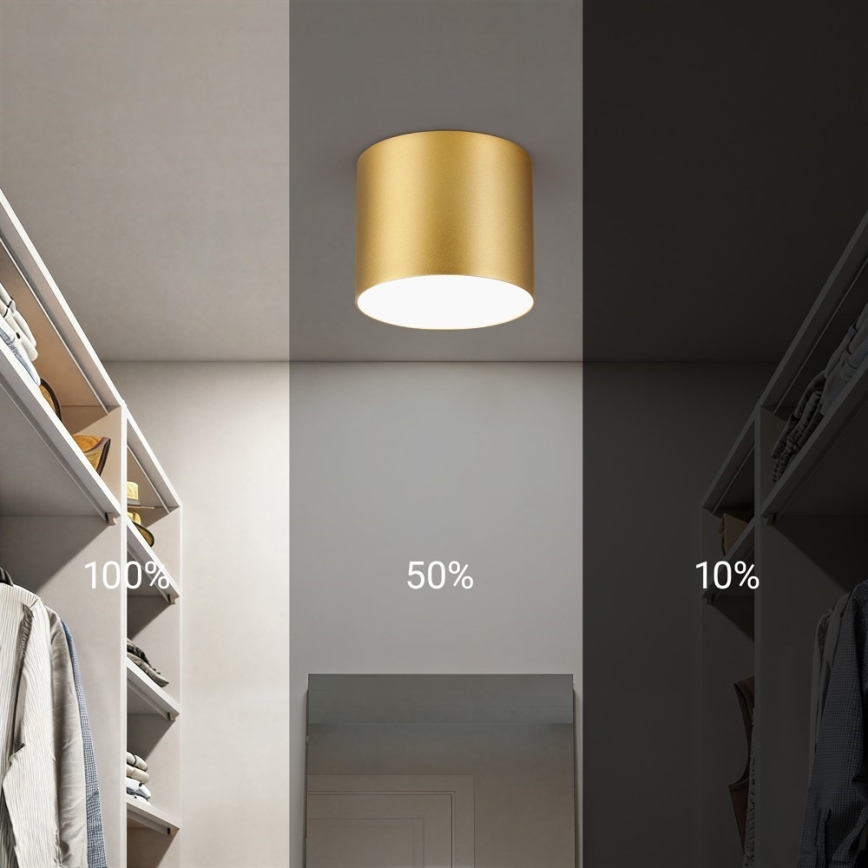 Immax NEO 07317L - LED-dimbare plafondlamp RONDATE LED/18W/230V Ø 11,5 cm Wi-Fi Tuya goudkleurig