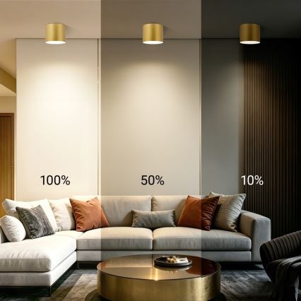 Immax NEO 07318L - Plafonnier LED dimmable RONDATE LED/32W/230V Ø 16,5 cm Wi‑Fi Tuya doré
