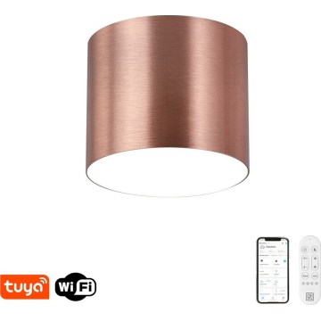 Immax NEO 07319L - RONDATE dimbare LED-plafondlamp 18W/230V Ø 11,5 cm Wi‑Fi Tuya roségoud