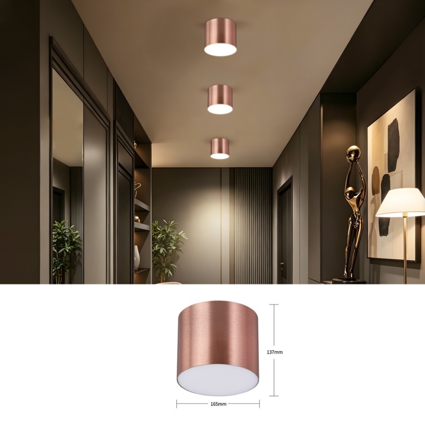 Immax NEO 07320L - LED-dimbare plafondlamp RONDATE LED/32W/230V Ø 16,5 cm Wi-Fi Tuya roségoud
